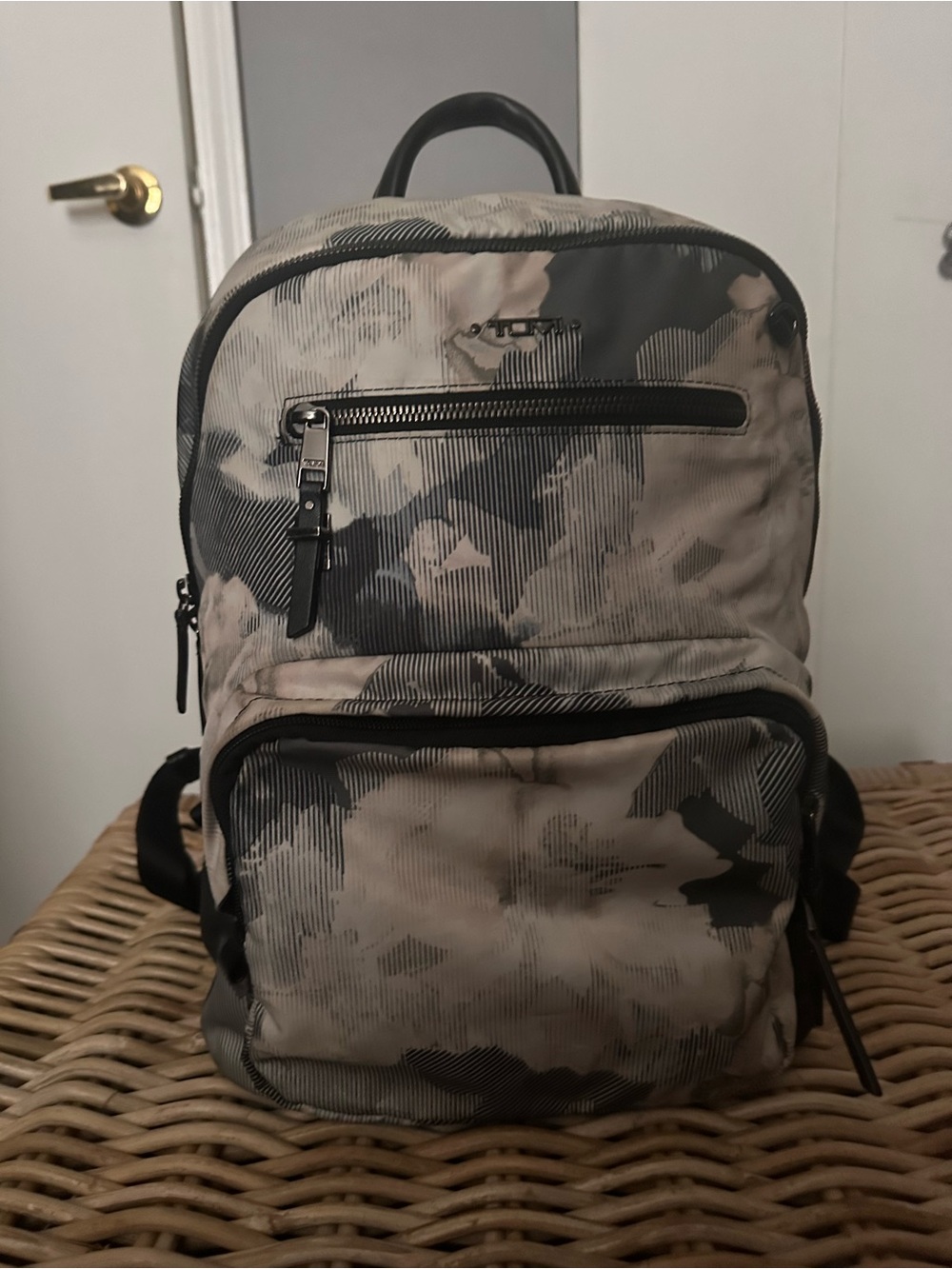 Tumi Neutral Camo Backpack in Gray and Tan